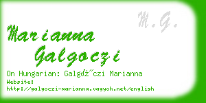 marianna galgoczi business card