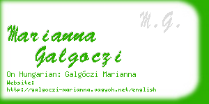 marianna galgoczi business card